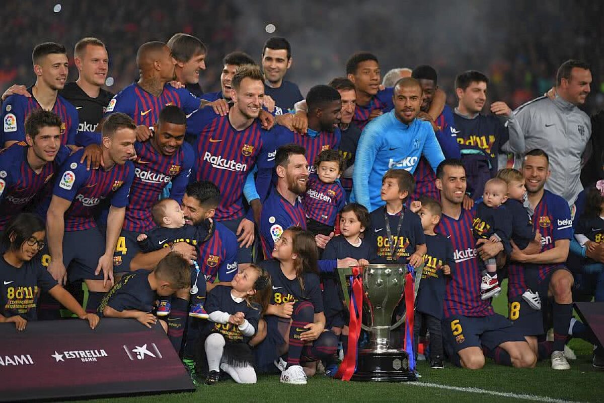 VIDEO + FOTO Barcelona, campioană în Spania! Messi a adus victoria cu Levante și titlul #26 » Petrecere pe teren la final