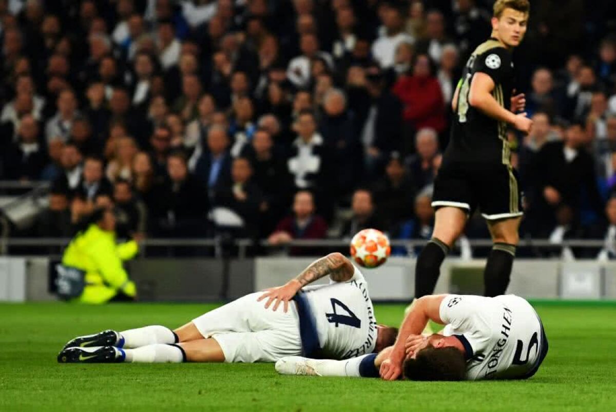TOTTENHAM - AJAX AMSTERDAM 0-1 // FOTO + VIDEO Clipe de panică: Jan Vertonghen și-a spart nasul după un duel dur » A continuat partida, dar a fost aproape de leșin