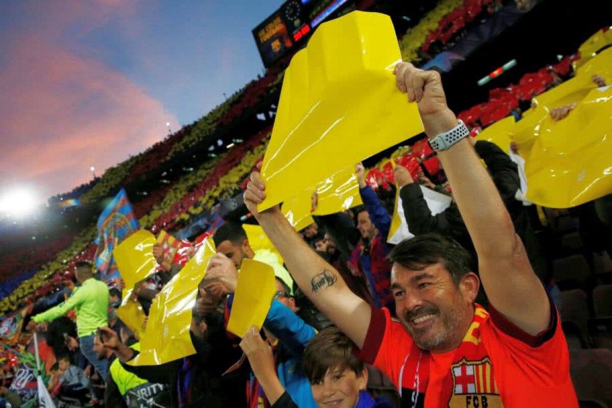 BARCELONA - LIVERPOOL 3-0 // VIDEO+FOTO Scenografie spectaculoasă a fanilor Barcelonei la superciocnirea cu Liverpool: „Pregătiți să colorăm Europa”