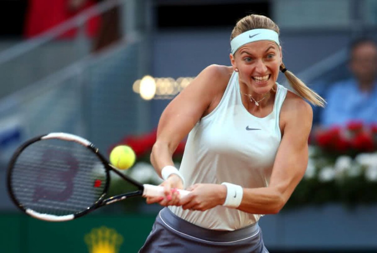 WTA MADRID // VIDEO + FOTO Petra Kvitova, start ideal în cursa pentru apărarea trofeului de la Madrid! Cu cine va juca în turul secund