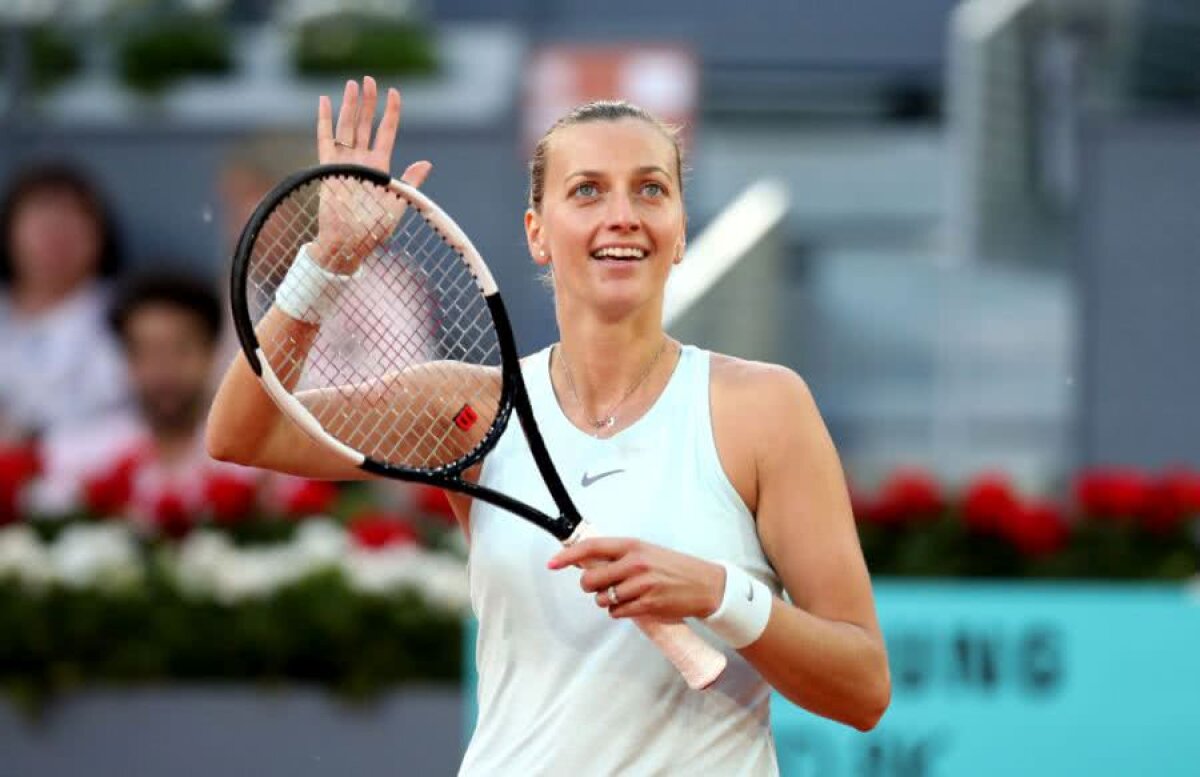 WTA MADRID // VIDEO + FOTO Petra Kvitova, start ideal în cursa pentru apărarea trofeului de la Madrid! Cu cine va juca în turul secund