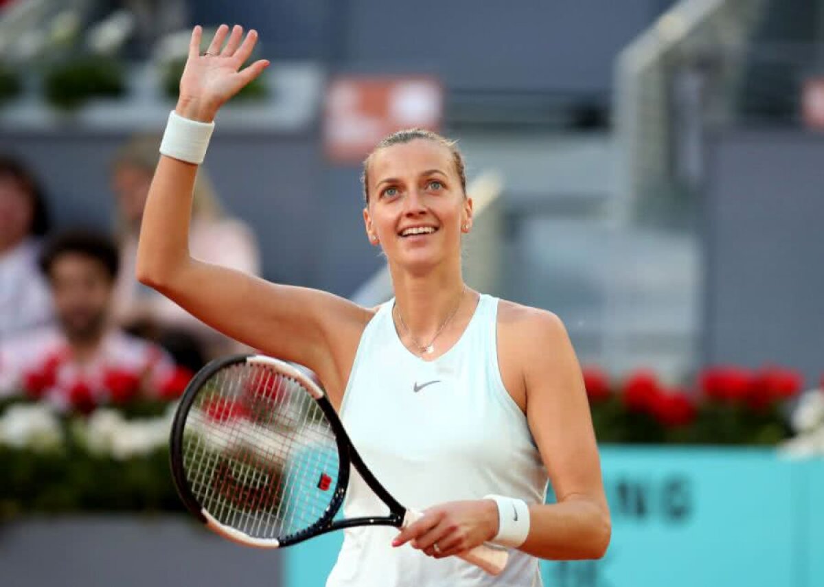 WTA MADRID // VIDEO + FOTO Petra Kvitova, start ideal în cursa pentru apărarea trofeului de la Madrid! Cu cine va juca în turul secund