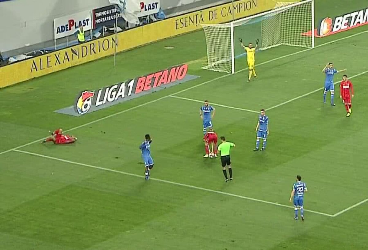 CSU CRAIOVA - FCSB // VIDEO + FOTO Isaac Donkor, intrare grosolană asupra lui Florinel Coman! Istvan Kovacs a dictat penalty