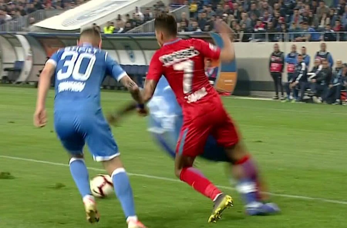 CSU CRAIOVA - FCSB // VIDEO + FOTO Isaac Donkor, intrare grosolană asupra lui Florinel Coman! Istvan Kovacs a dictat penalty