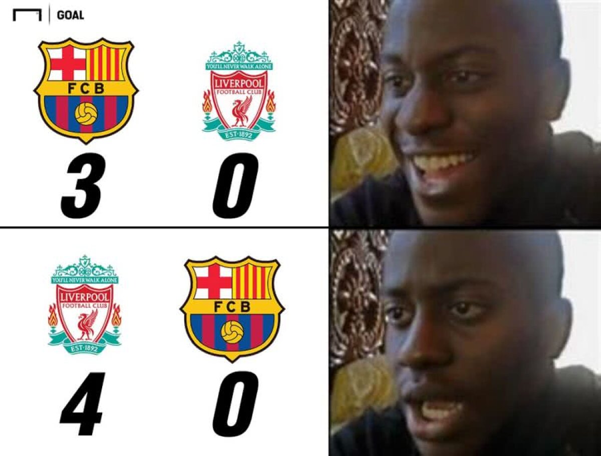 LIVERPOOL - BARCELONA 4-0 (0-3 în tur) // Leo Messi și colegii săi, ținta glumelor! Cele mai tari 10 poante după o noapte istorică