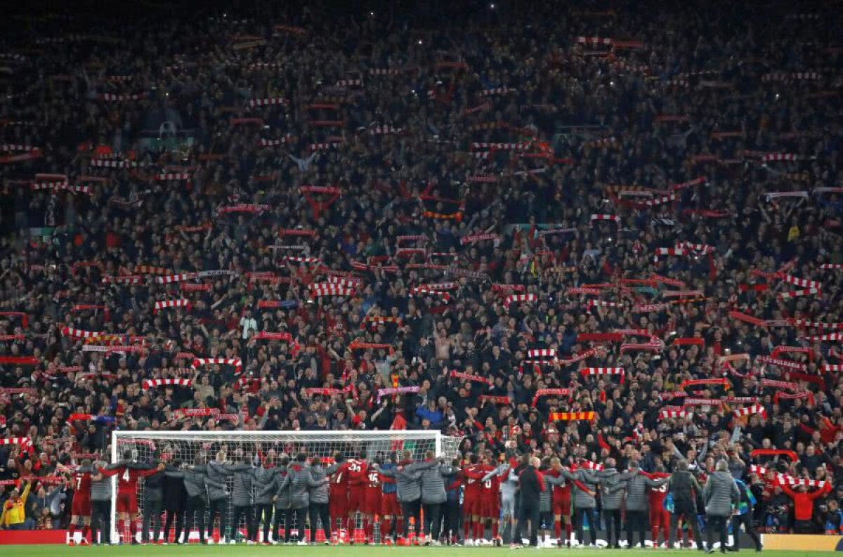 LIVERPOOL - BARCELONA 4-0 (0-3 în tur) // VIDEO Imagini senzaționale pe Anfield Road » Jucătorii și fanii au cântat împreună „You'll never walk alone”