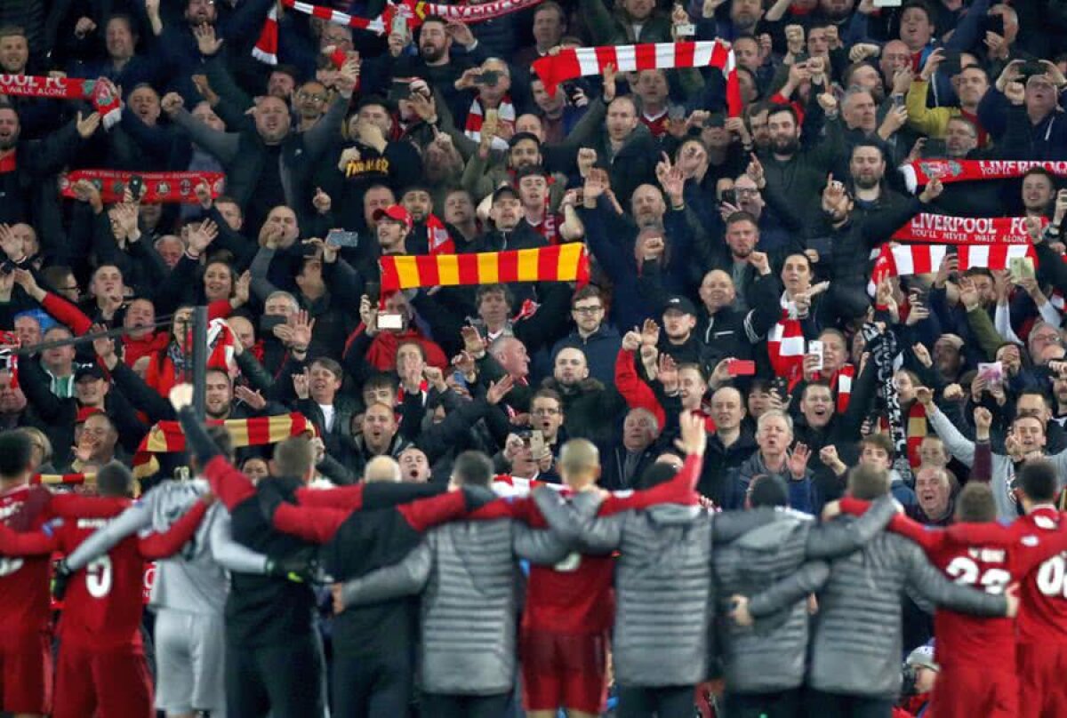 LIVERPOOL - BARCELONA 4-0 (0-3 în tur) // VIDEO Imagini senzaționale pe Anfield Road » Jucătorii și fanii au cântat împreună „You'll never walk alone”