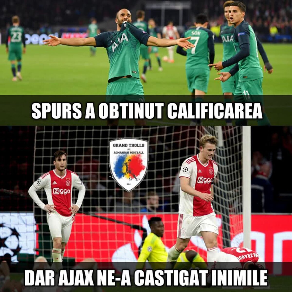 AJAX - TOTTENHAM 2-3 // Cele mai reușite glume de pe net după eliminarea lui Ajax: Gigi Becali a aflat de ce au pierdut olandezii