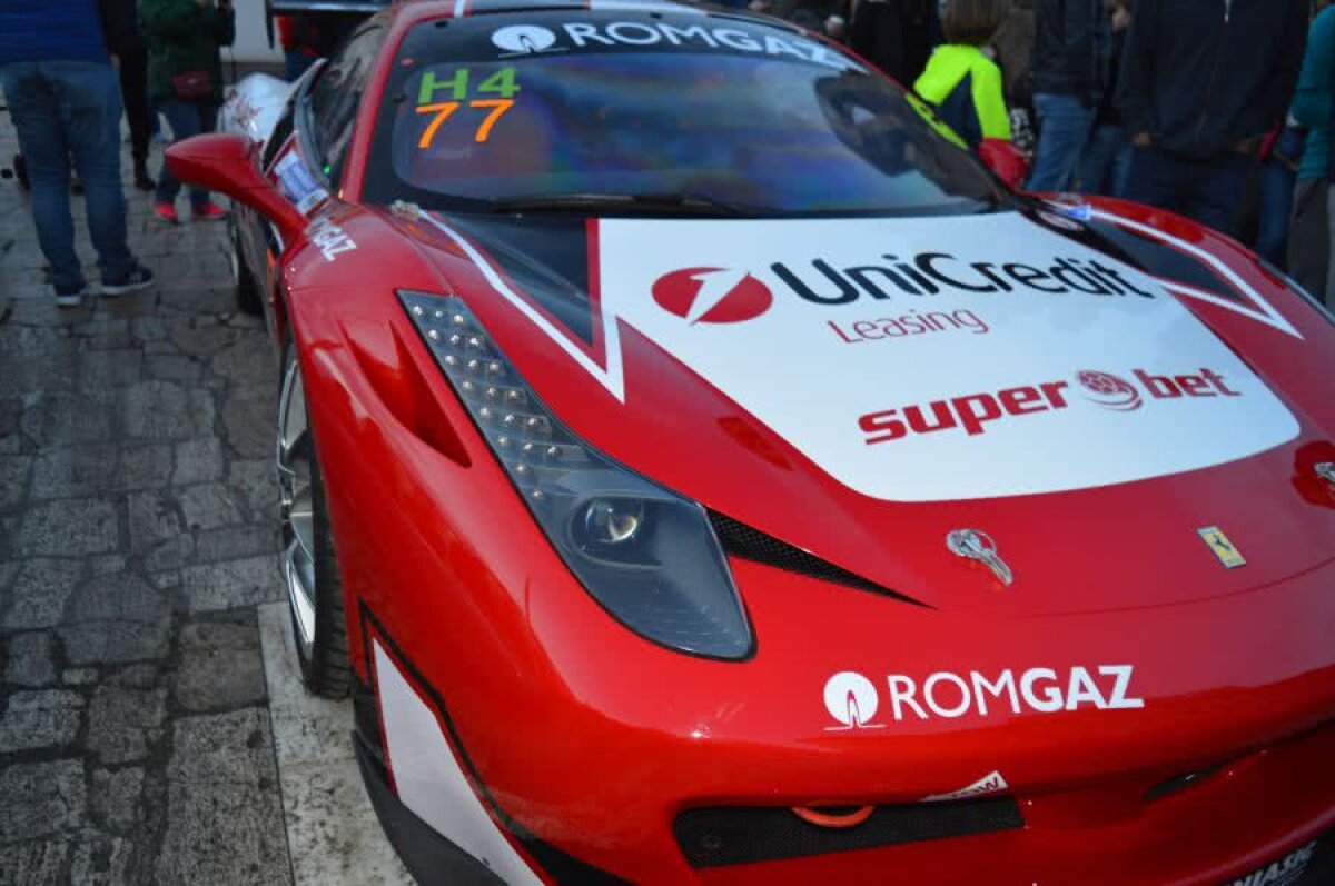 VIDEO+FOTO Mihai Leu, cea mai spectaculoasă aparție la Campionatul Național de Super Rally! Ferrari-ul 458 Challengea fost un magnet pentru fani