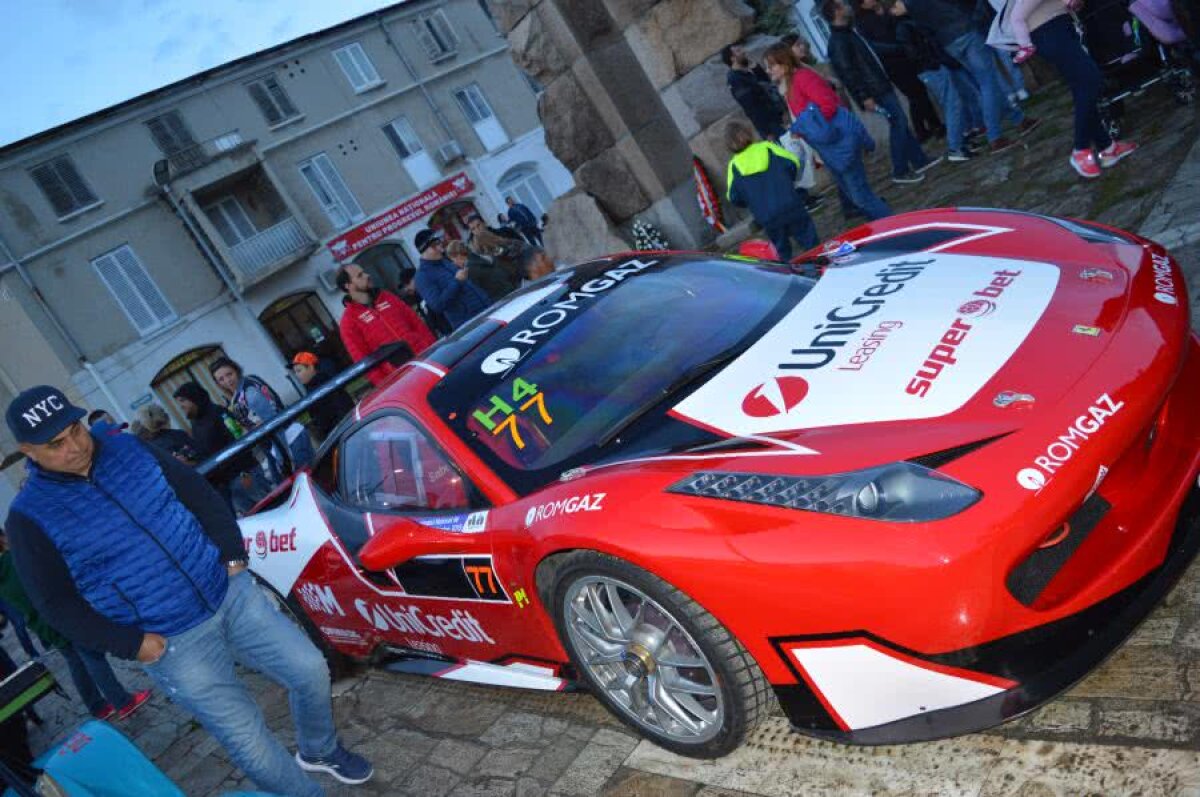 VIDEO+FOTO Mihai Leu, cea mai spectaculoasă aparție la Campionatul Național de Super Rally! Ferrari-ul 458 Challengea fost un magnet pentru fani