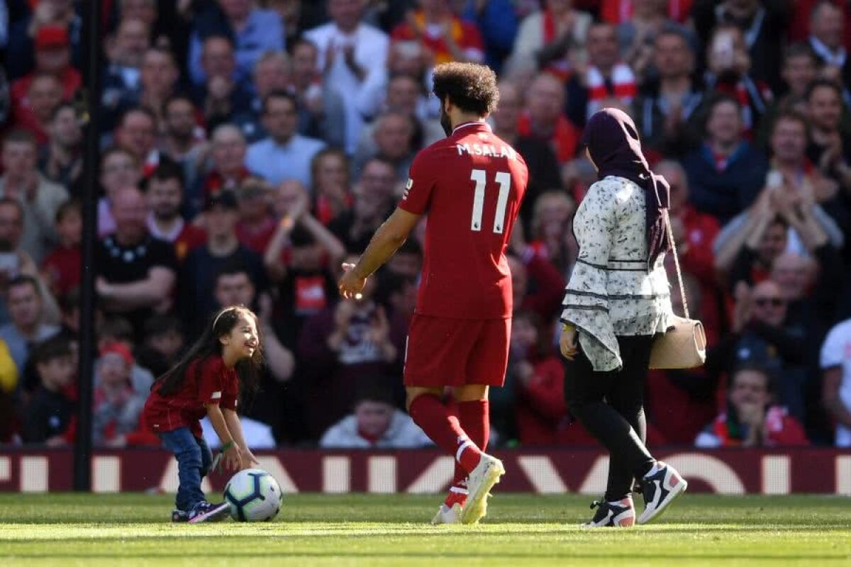 VIDEO+FOTO Moment superb pe Anfield! Makka, fetița lui Salah, a făcut senzație în fața fanilor lui Liverpool