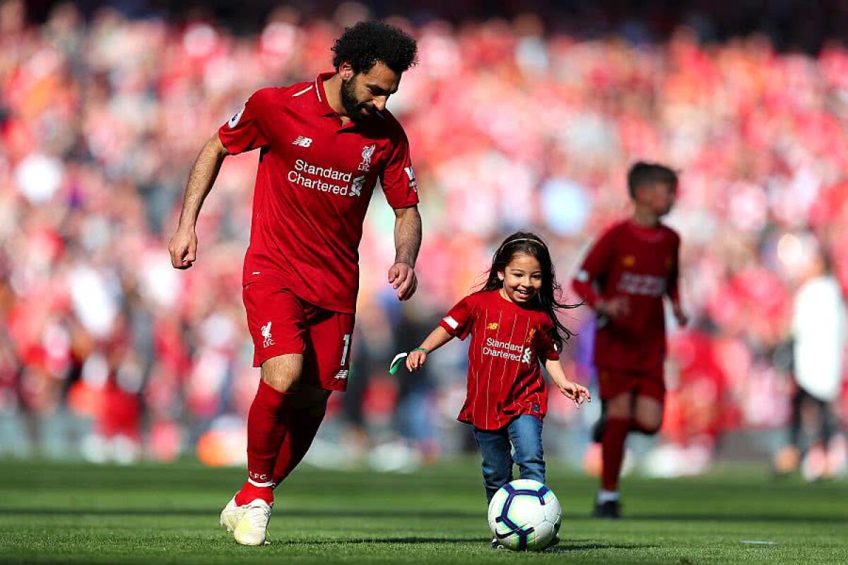 VIDEO+FOTO Moment superb pe Anfield! Makka, fetița lui Salah, a făcut senzație în fața fanilor lui Liverpool