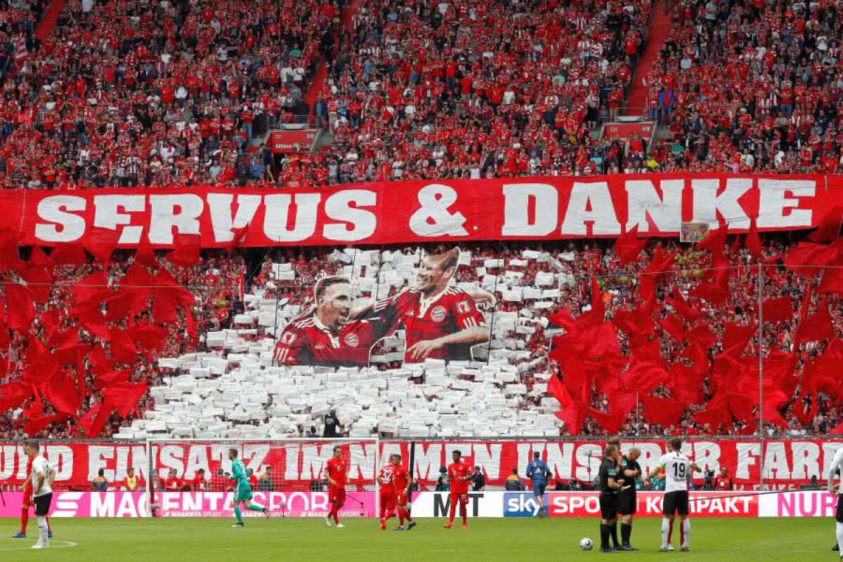 Bayern Munchen - Frankfurt 5-1 // GALERIE FOTO Arjen Robben, Frank Ribery și Rafinha și-au luat adio de la Bayern » Fanii le-au dedicat o scenografie 3D
