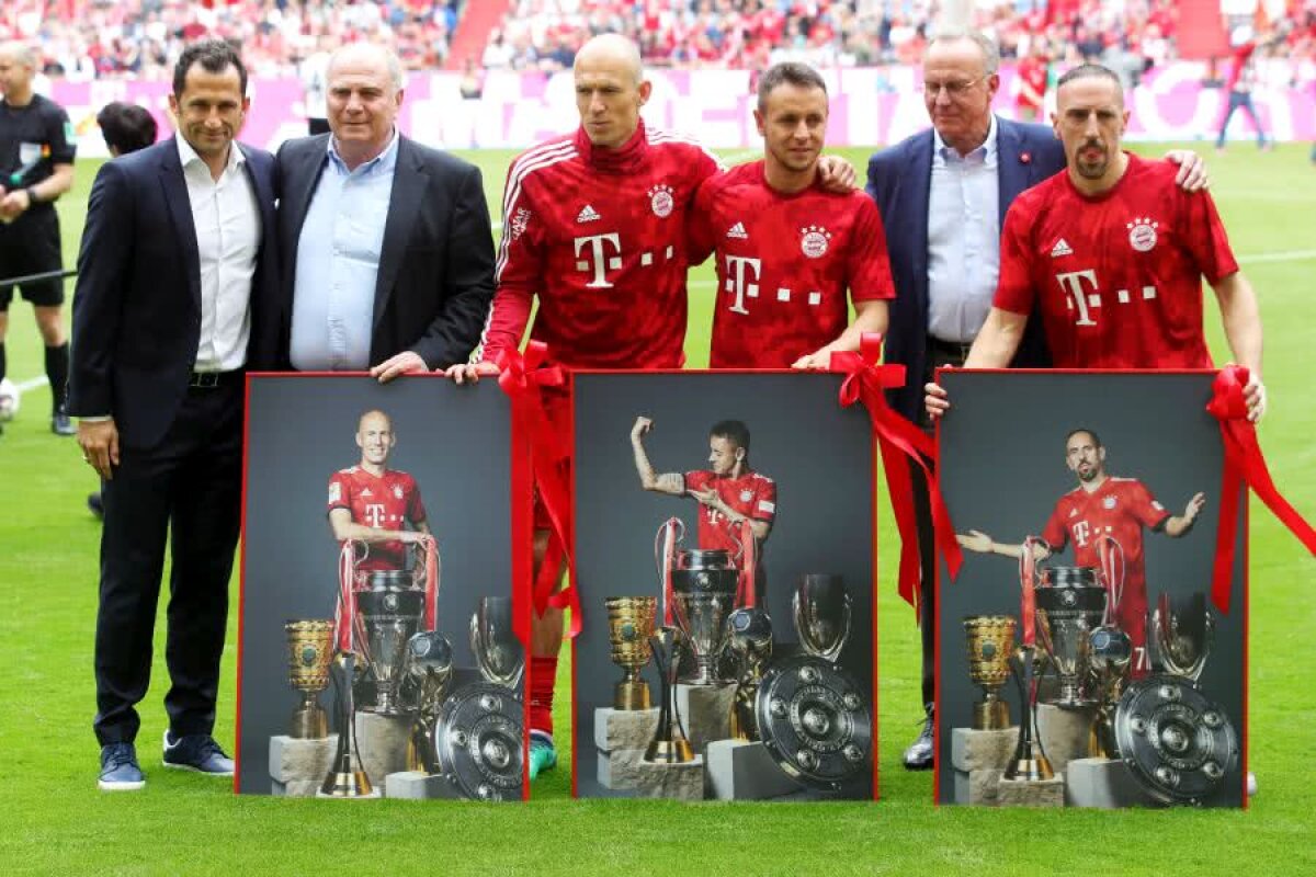 Bayern Munchen - Frankfurt 5-1 // GALERIE FOTO Arjen Robben, Frank Ribery și Rafinha și-au luat adio de la Bayern » Fanii le-au dedicat o scenografie 3D