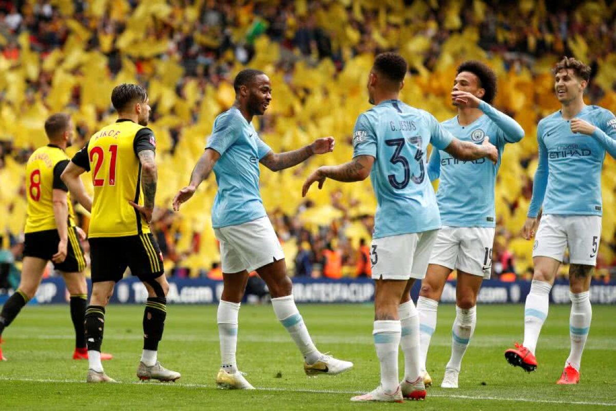 MANCHESTER CITY - WATFORD 6-0 // FOTO Game, set, Guardiola! Mașinăria de fotbal a lui Pep a luat și Cupa Angliei, după 6-0 în finala cu Watford!