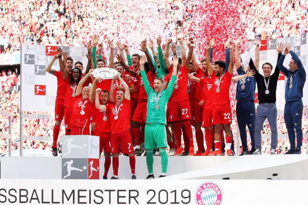 BUNDESLIGA // Bayern Munchen, din nou REGINĂ în Bundesliga! Bavarezii s-au dezlănțuit, la ultimul meci al legendelor Ribery și Robben » Titlul 29, al șaptelea la rând!