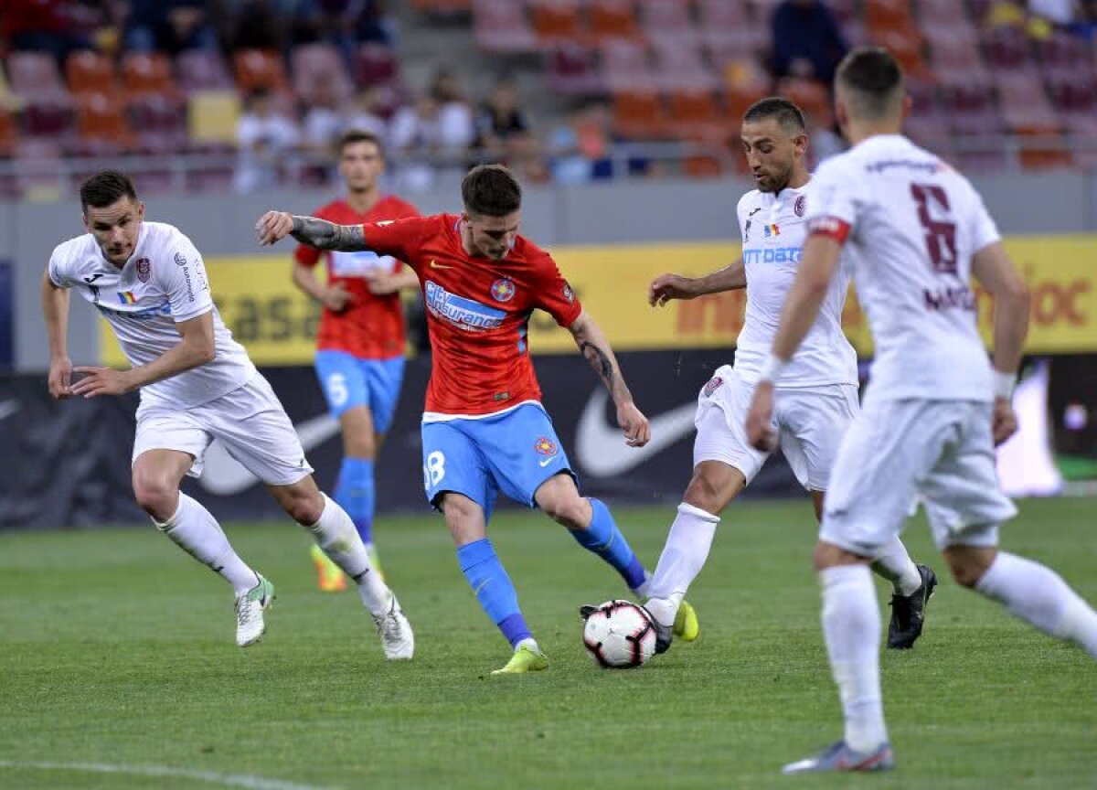 FCSB - CFR CLUJ 1-0 // FOTO + VIDEO Obrigado, Teixeira! Veteranul roș-albastru a tranșat derby-ul fără miză de pe Arena Națională printr-o „foarfecă” de senzație