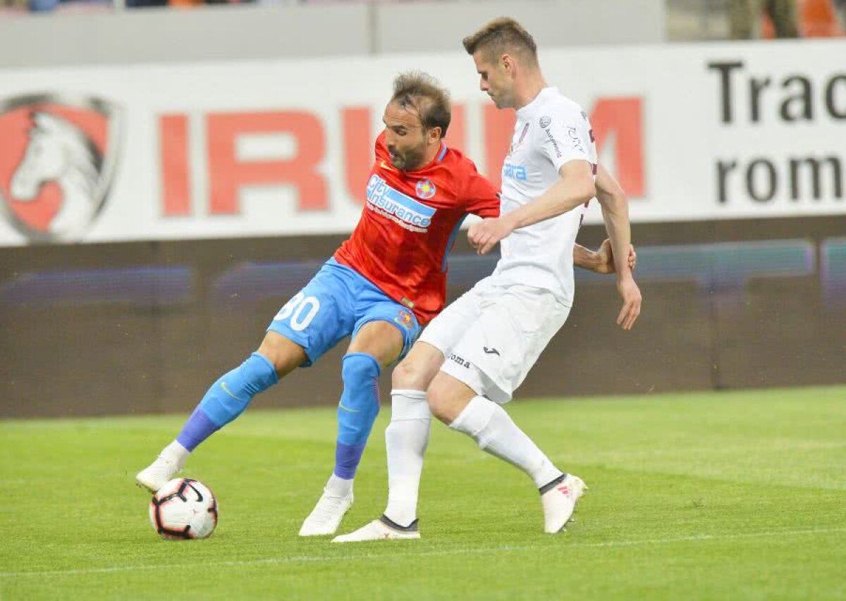 FCSB - CFR CLUJ 1-0 // FOTO + VIDEO Obrigado, Teixeira! Veteranul roș-albastru a tranșat derby-ul fără miză de pe Arena Națională printr-o „foarfecă” de senzație