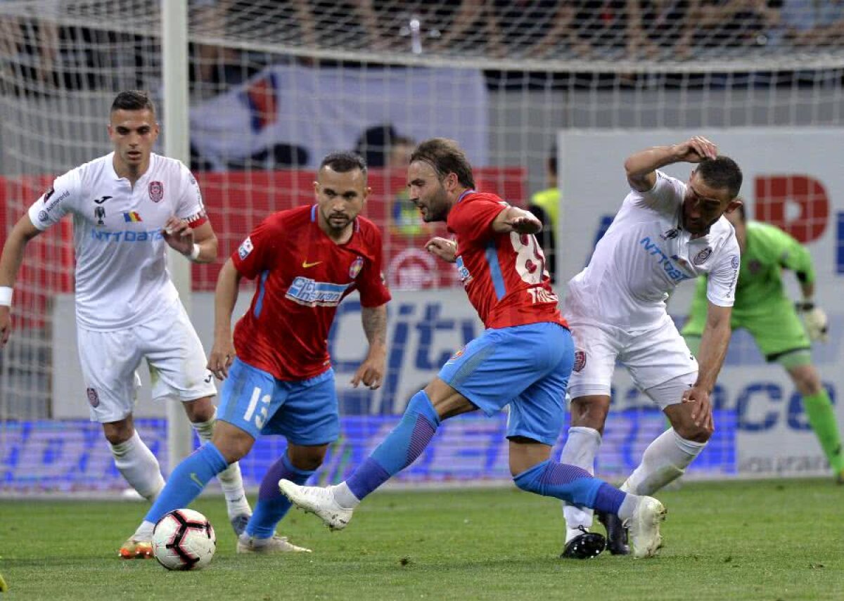 FCSB - CFR CLUJ 1-0 // FOTO + VIDEO Obrigado, Teixeira! Veteranul roș-albastru a tranșat derby-ul fără miză de pe Arena Națională printr-o „foarfecă” de senzație