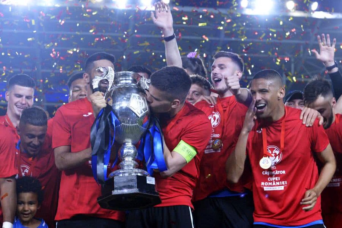 VIITORUL A CÂȘTIGAT CUPA // VIDEO+FOTO Cupa României e la Ovidiu! 11 imagini de senzație surprinse după meci: Ianis Hagi a sărutat trofeul, Eric l-a consolat pe Alibec + baie de confetti
