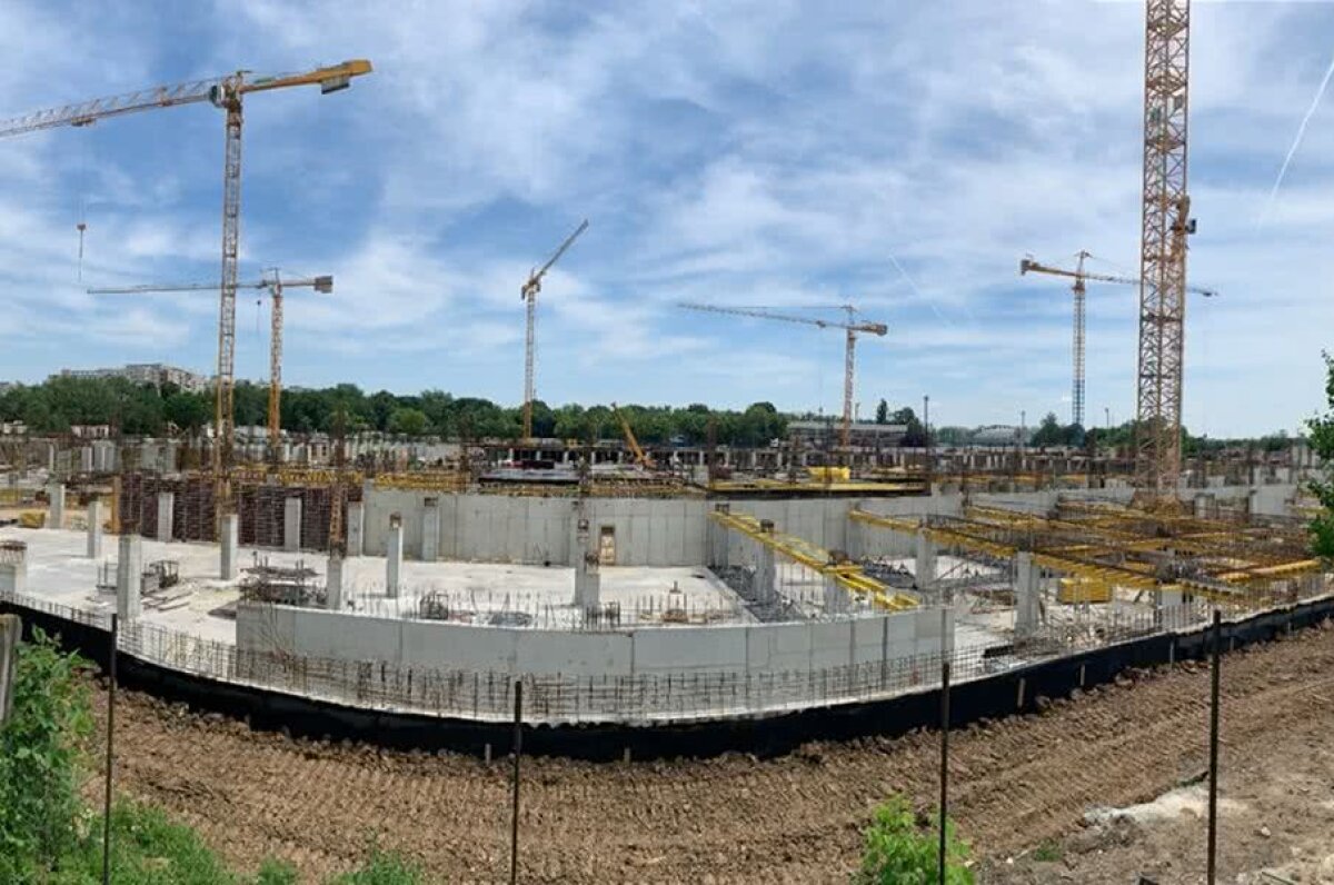 FOTO Noi imagini de pe șantierele din Ghencea și Giulești! Stadionul Stelei prinde contur, șansele ca arena Rapidului să fie gata pentru EURO sunt mici
