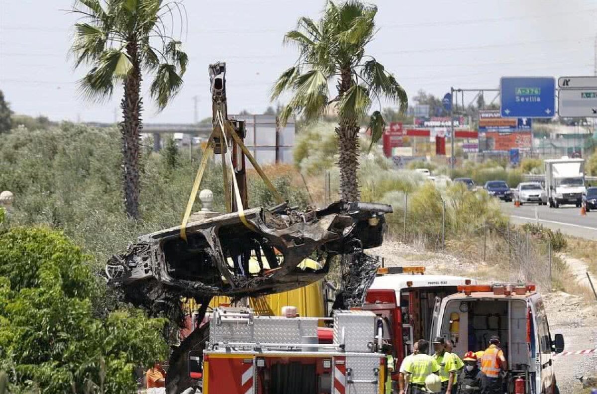 VIDEO+FOTO Detalii despre șocantul accident în care a murit Jose Antonio Reyes » Mașina s-a transformat într-o minge de foc la 200 km/h!