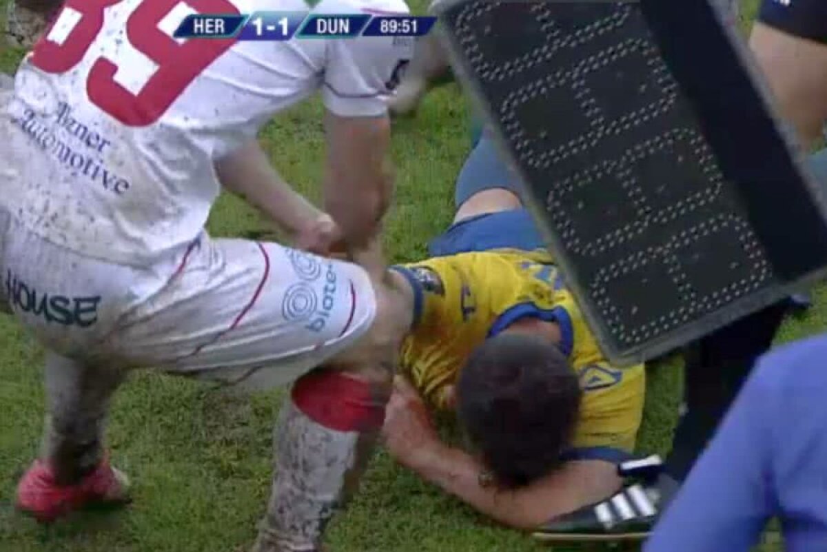 HERMANNSTADT - DUNĂREA CĂLĂRAȘI 2-1 // VIDEO + FOTO Scene reprobabile în finalul meciului decisiv pentru retrogradare » Benzar, târât de adversari pe teren