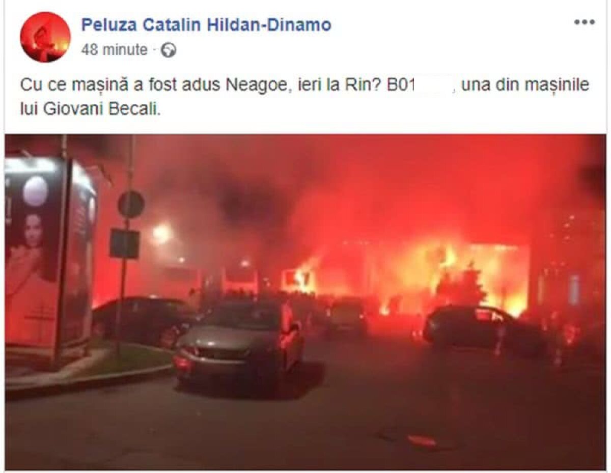 DINAMO // VIDEO+FOTO REVOLTĂ la miezul nopții! Ultrașii lui Dinamo s-au dus peste Negoiță la Rin, cu o cruce și torțe! Au incendiat gazonul din fața hotelului