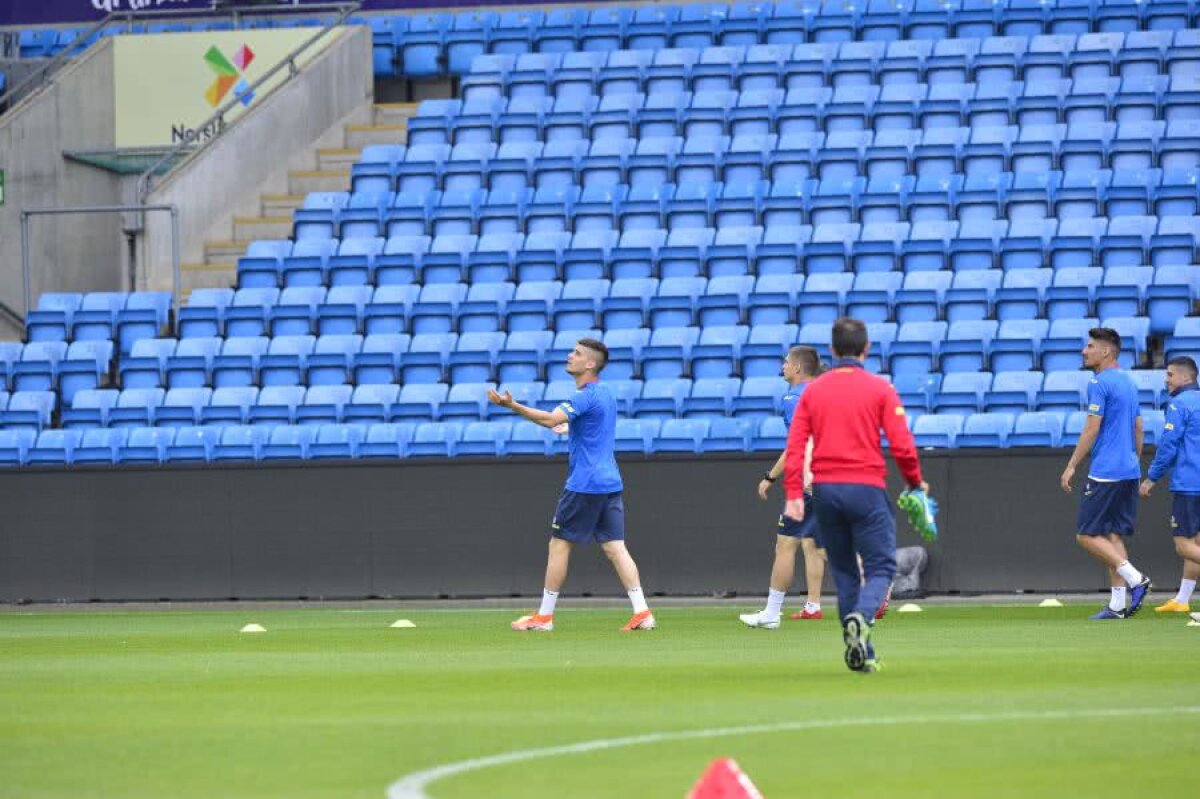 NORVEGIA - ROMÂNIA, PRELIMINARII EURO 2020 // VIDEO + FOTO Ploaie torențială la antrenamentul oficial al „tricolorilor”