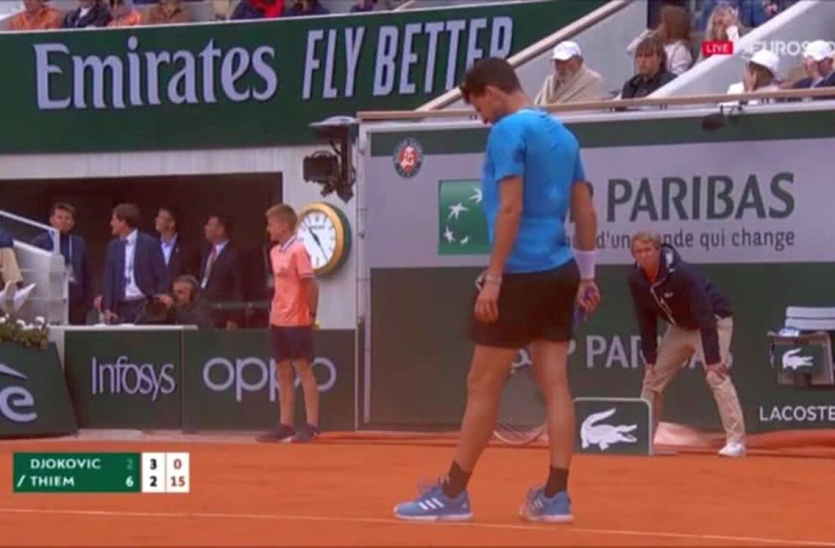 NOVAK DJOKOVIC  - DOMINIC THIEM // FOTO Ion Țiriac a oferit imaginile zilei la Roland Garros: cum a fost surprins în timpul celei de-a doua semifinale