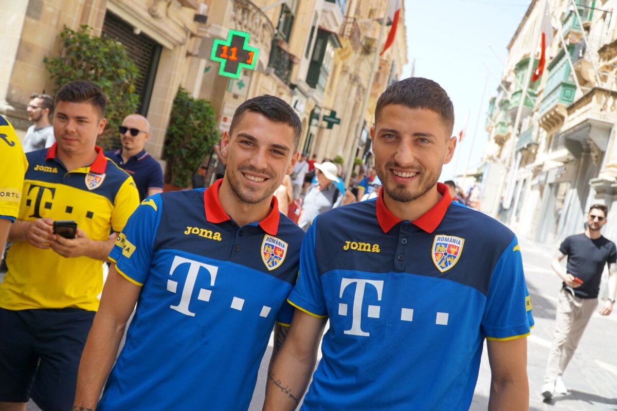 MALTA - ROMÂNIA // VIDEO+FOTO Jucătorii României s-au plimbat prin Valletta: mașini de epocă, soare și o surpriză pentru „tricolori”