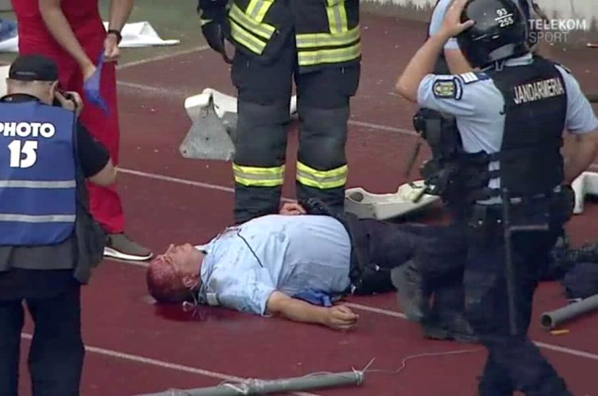U CLUJ - HERMANNSTADT 0-2 / VIDEO+FOTO Imagini șocante! Incidente grave în finalul meciului de pe Cluj Arena, soldate cu un rănit