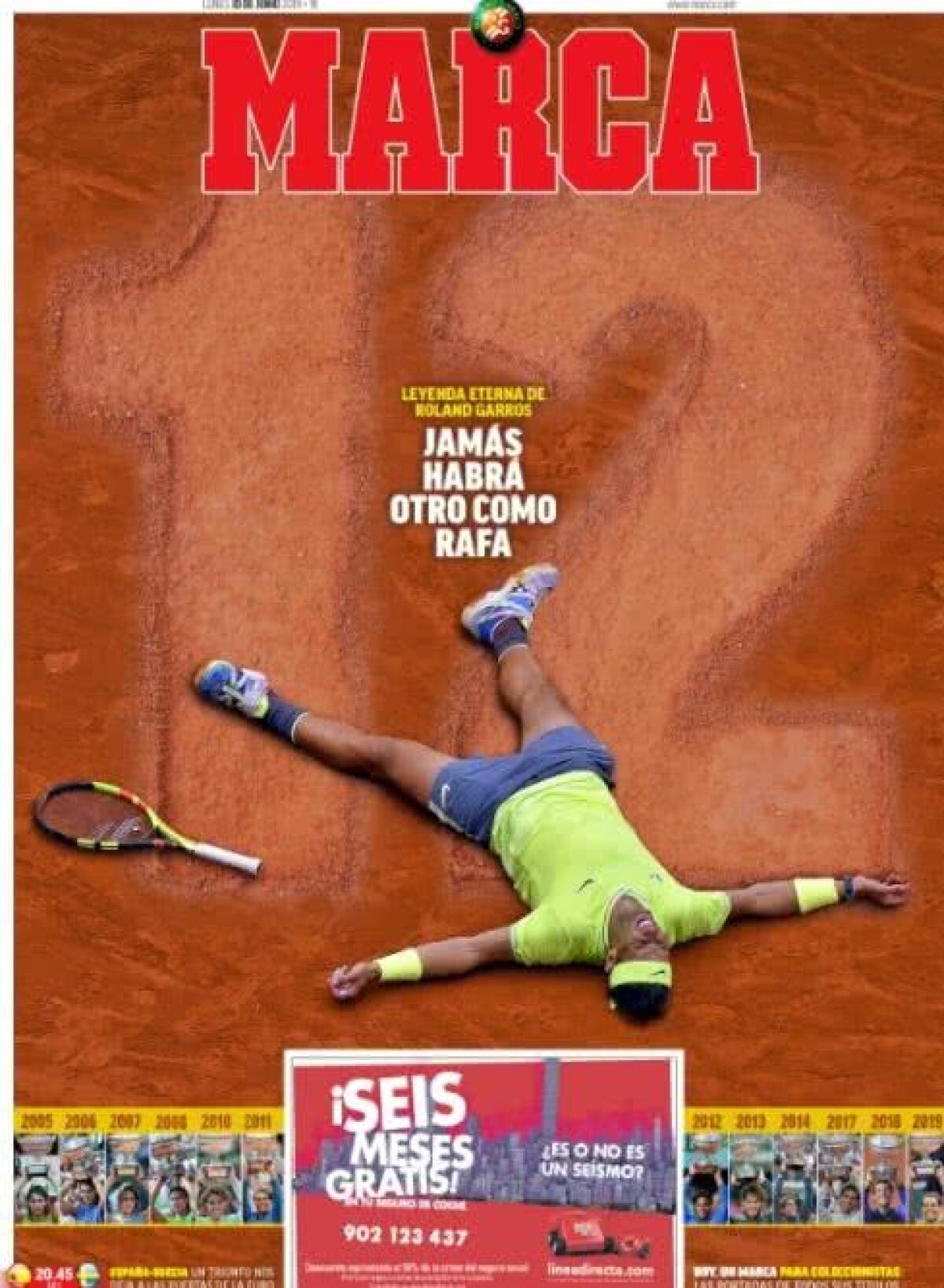 FOTO + VIDEO Rafael Nadal, elogiat de marile publicații după triumful de la Roland Garros » Ce au scris L'Equipe, Marca sau Mundo Deportivo:  „Herculeean, infinit, cel mai bun din istorie”