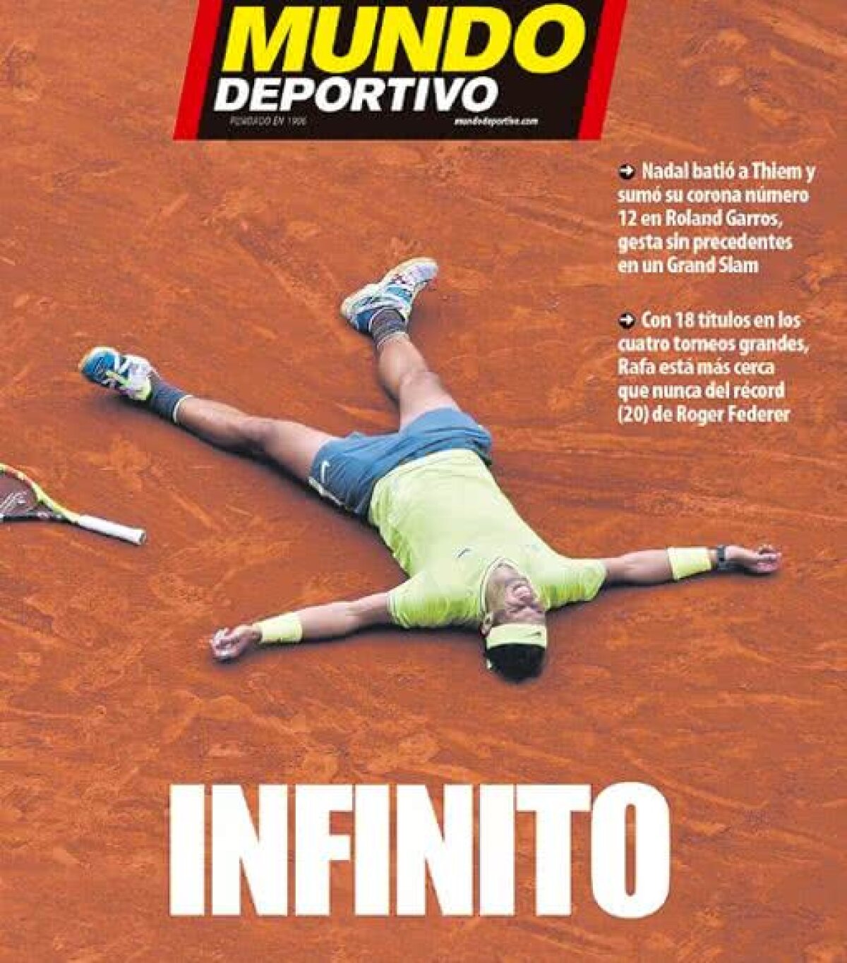 FOTO + VIDEO Rafael Nadal, elogiat de marile publicații după triumful de la Roland Garros » Ce au scris L'Equipe, Marca sau Mundo Deportivo:  „Herculeean, infinit, cel mai bun din istorie”