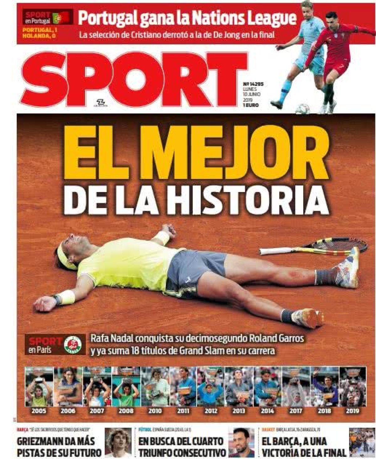 FOTO + VIDEO Rafael Nadal, elogiat de marile publicații după triumful de la Roland Garros » Ce au scris L'Equipe, Marca sau Mundo Deportivo:  „Herculeean, infinit, cel mai bun din istorie”