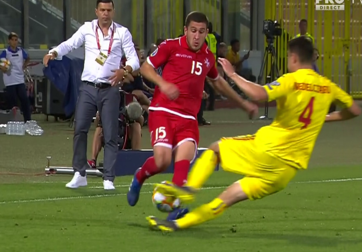 MALTA - ROMÂNIA // FOTO Accidentare urâtă a lui Ionuț Nedelcearu! Fundașul a ajuns la spital și ar putea rata primul meci de la EURO 2019