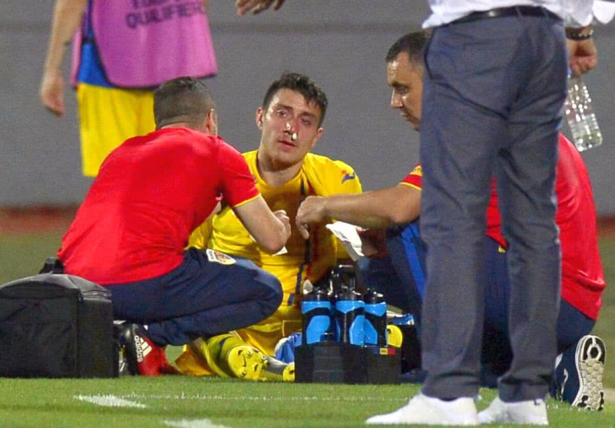 MALTA - ROMÂNIA // FOTO Accidentare urâtă a lui Ionuț Nedelcearu! Fundașul a ajuns la spital și ar putea rata primul meci de la EURO 2019