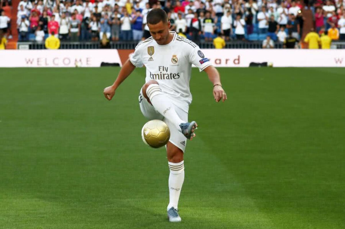 VIDEO+FOTO Eden Hazard, prezentat la Real Madrid în fața a 50.000 de spectatori » Suporterii au scandat: „Îl vrem pe Mbappe!”