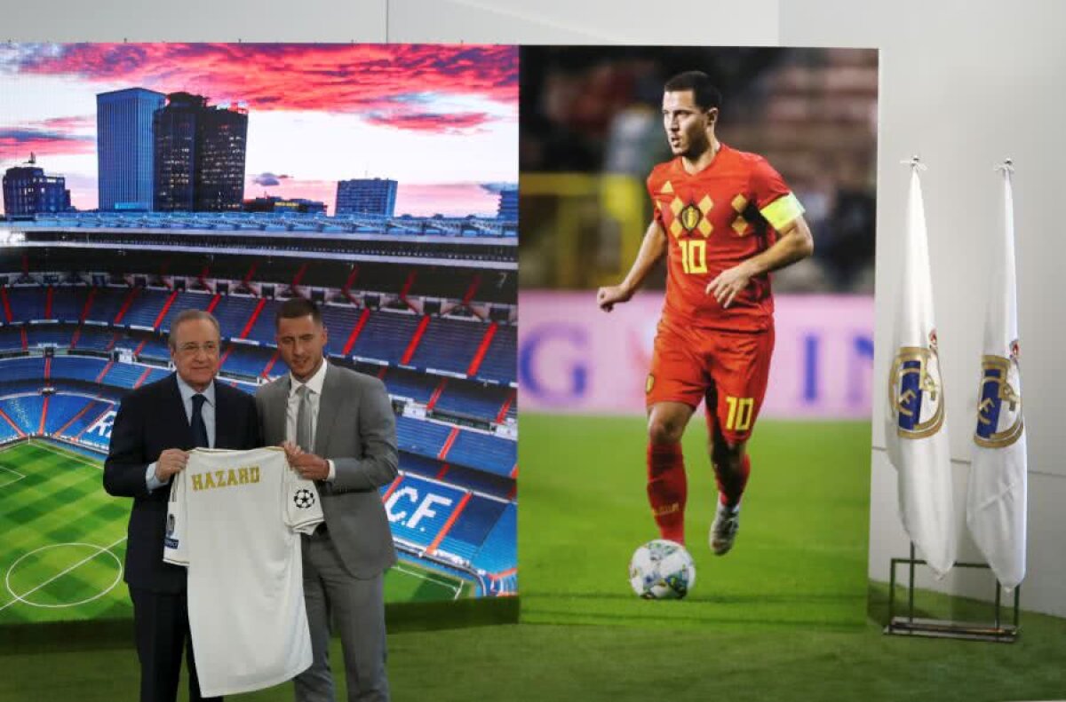 VIDEO+FOTO Eden Hazard, prezentat la Real Madrid în fața a 50.000 de spectatori » Suporterii au scandat: „Îl vrem pe Mbappe!”