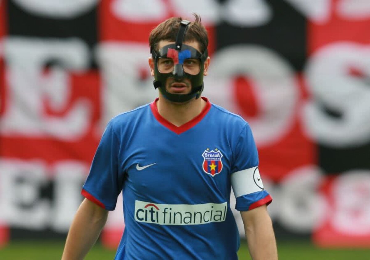 FOTO „Maximus” la 11 ani distanță! Nedelcearu va purta mască, exact ca Rădoi după accidentarea horror de la EURO 2008