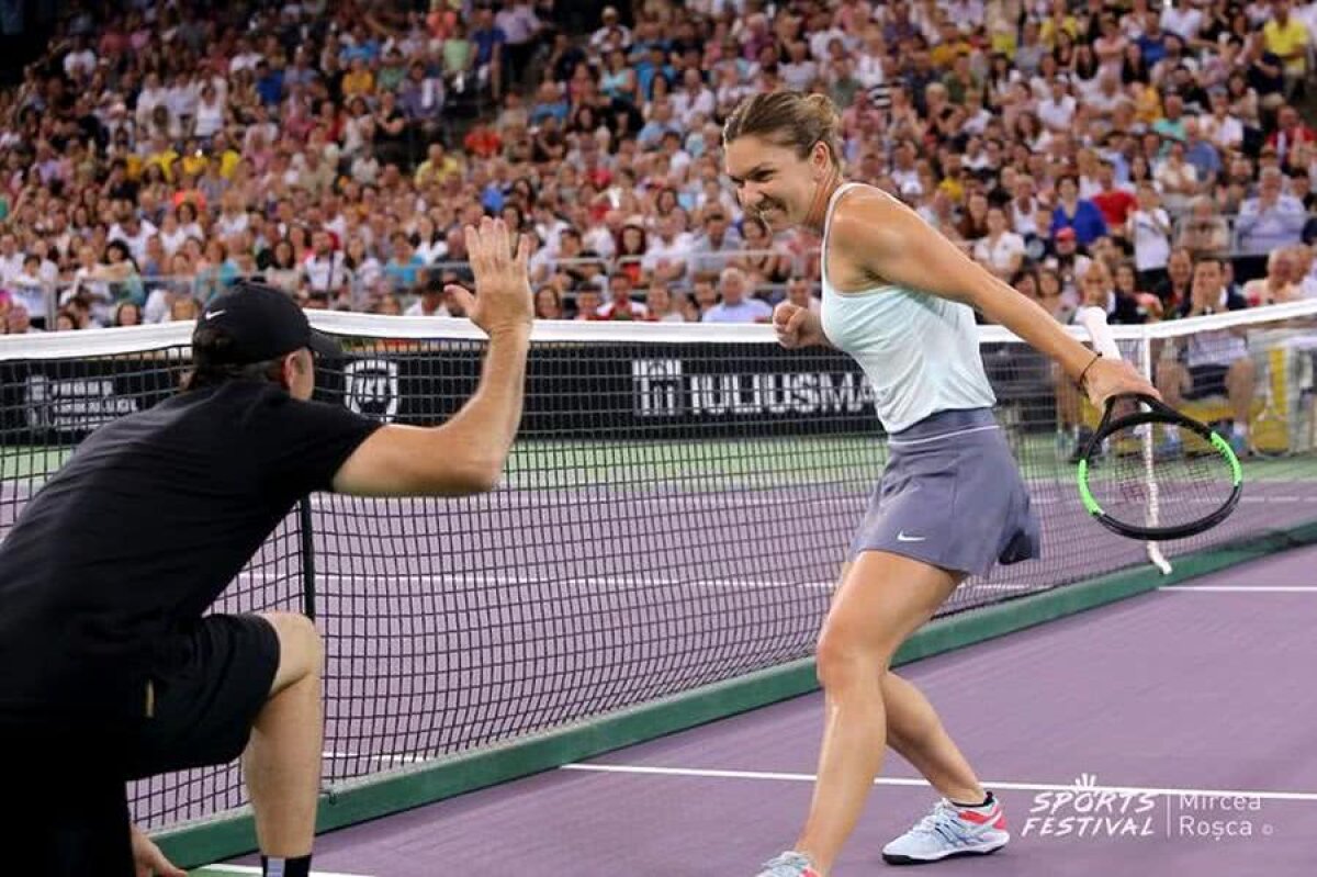 Simona Halep, Darren Cahill și Marius Copil au făcut spectacol la Sports Festival, în Cluj: „M-am simțit extraordinar, nu am râs în toată cariera mea cât am râs aici!”