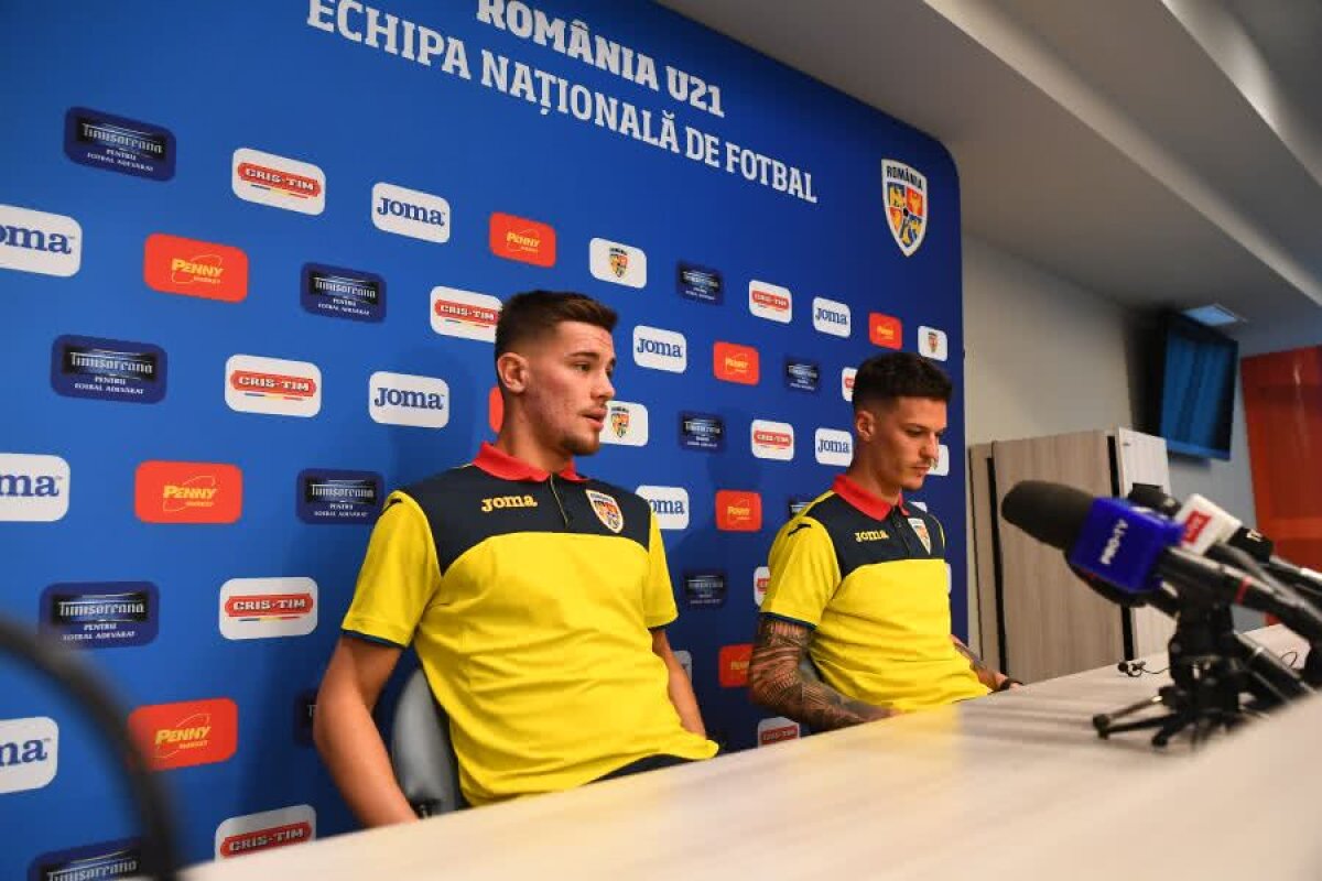 ROMÂNIA U21 // VIDEO+FOTO Ricardo Grigore și Dennis Man la conferință » „Am stat cu telefonul lângă mine, nici n-am plecat în vacanță, au fost zile stresante!”