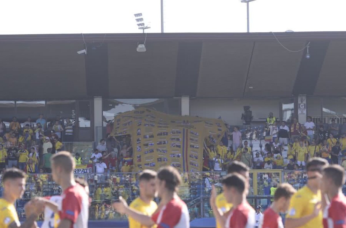 ROMÂNIA U21 - CROAȚIA U21 / FOTO Românii au ocupat stadionul din Serravalle! Mesajul superb afișat de către suporteri