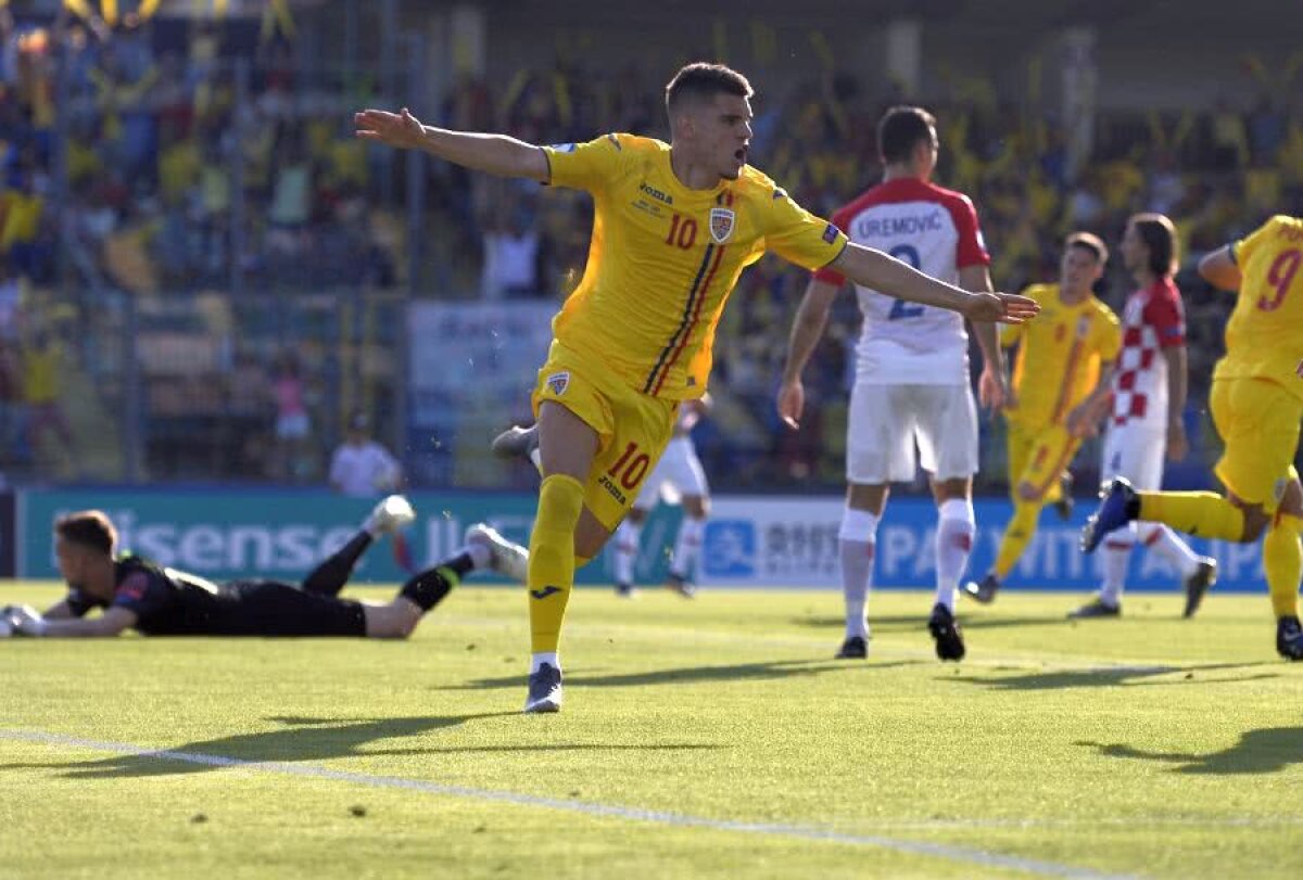 România U21 - Croația U21 // FOTO Emoționant! Gestul care nu s-a văzut la TV, după ce Ianis a marcat la fix 25 de ani de la „bijuteria” lui Hagi cu Columbia