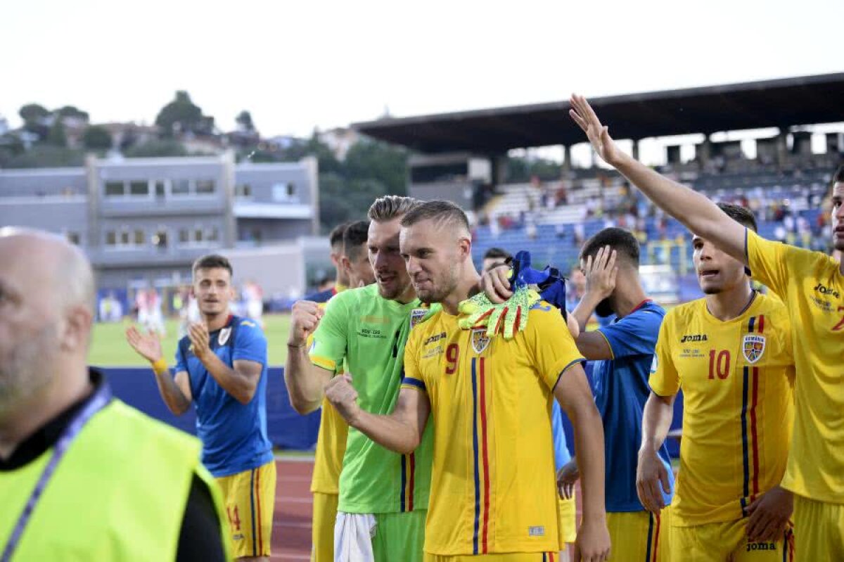 România U21 - Croația U21 4-1 / VIDEO+FOTO „Tricolorii” au sărbătorit cu suporterii la finalul meciului: „Suntem mândri de voi!”