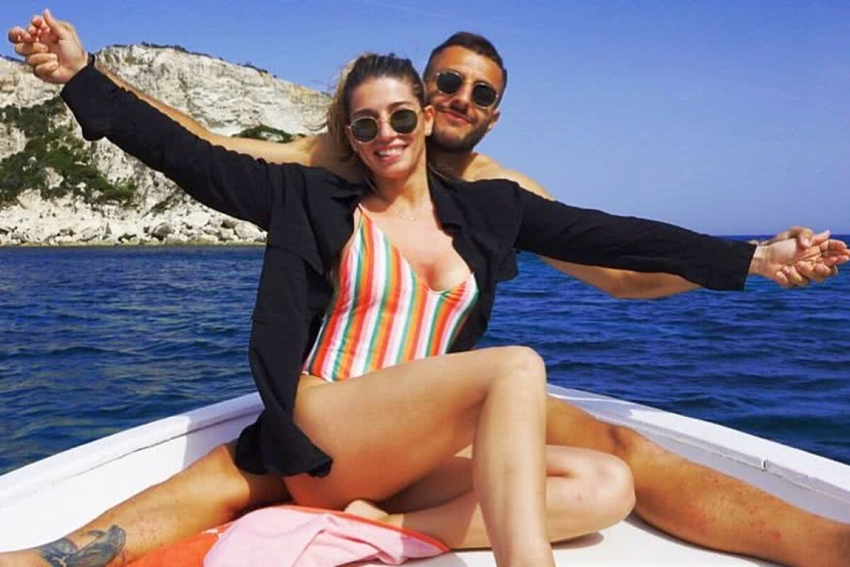 GALERIE FOTO Mattia Montini și Valentina Multari, fotografii HOT din vacanță » Iubita „bombardierului” lui Dinamo a întors toate privirile la plajă!