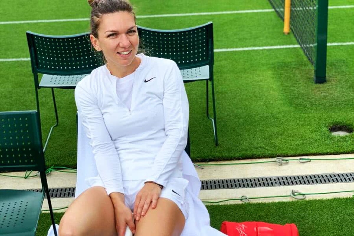 VIDEO + FOTO Simona Halep, primul antrenament pe iarbă la Eastbourne + moment de exuberanță: a dansat «Macarena» în vestiar