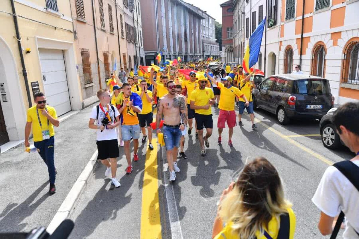 ANGLIA U21 - ROMÂNIA U21 // VIDEO+FOTO Românii au invadat Cesena! Atmosferă fantastică creată de cei 10.000 fani „tricolori”