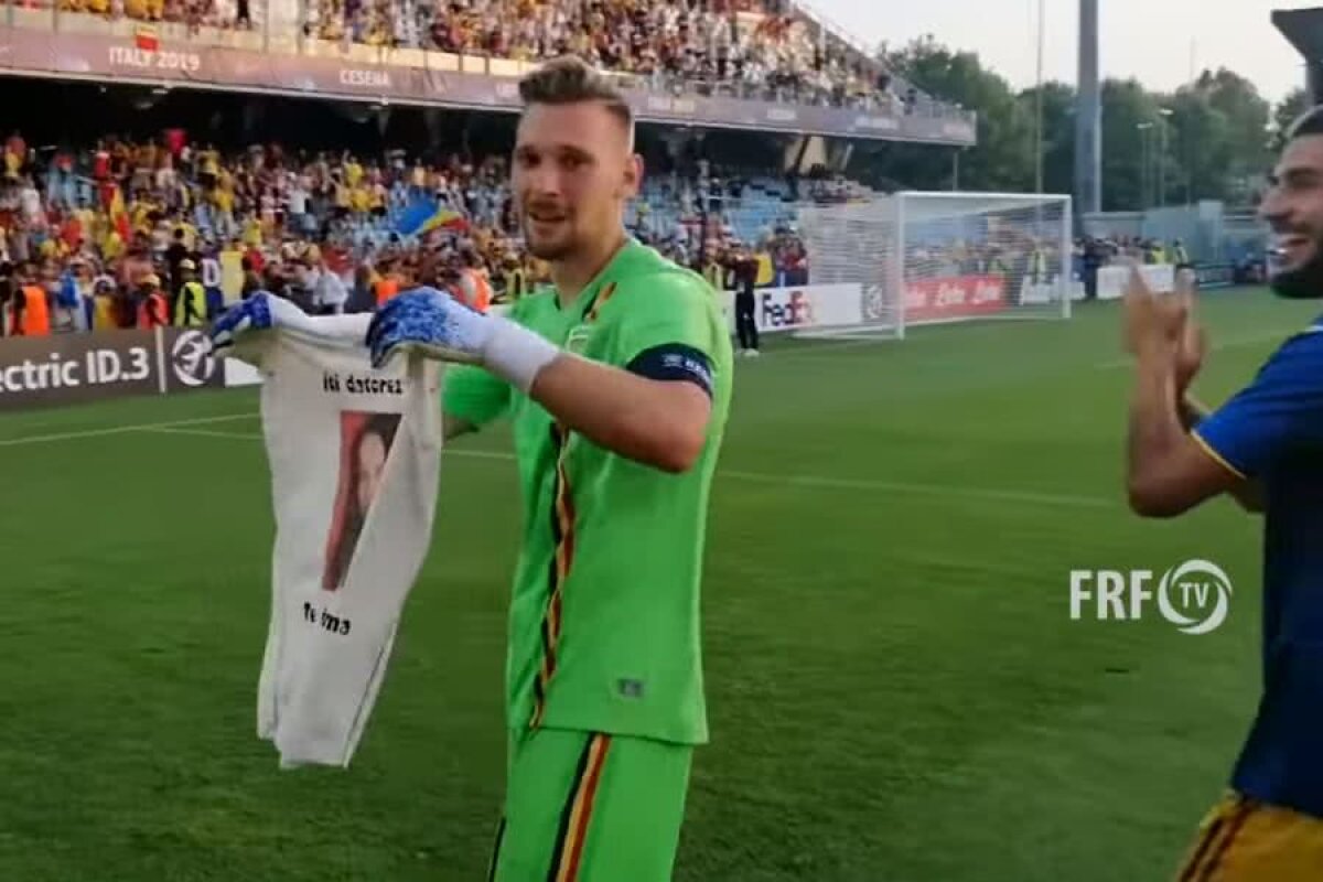 ANGLIA U21 - ROMÂNIA 2-4 // FOTO Ionuț Radu, moment emoționant după victoria cu Anglia U21! I-a dedicat victoria surorii sale, care a murit în 2006: „Te iubesc, Ema!”