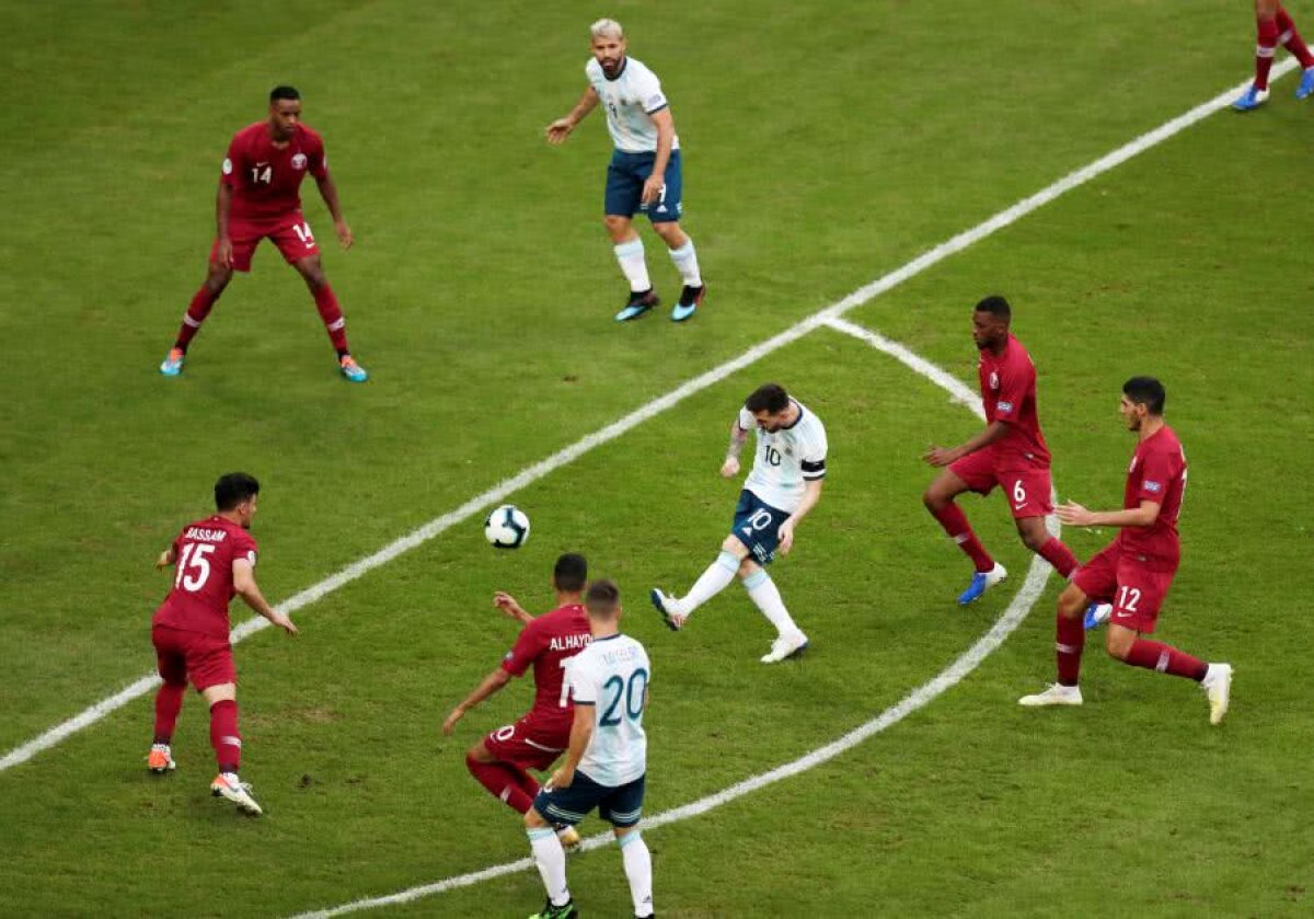 COPA AMERICA // FOTO Columbia și Argentina merg în „sferturile” competiției » Messi și compania s-au chinuit cu Qatar